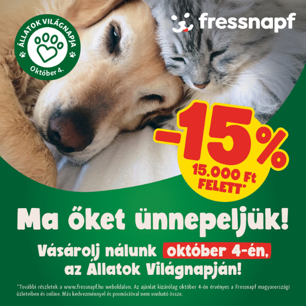Fressnapf: 15% kedvezmény
