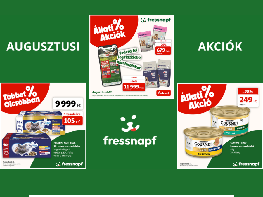 Fressnapf: Augusztusi akciók