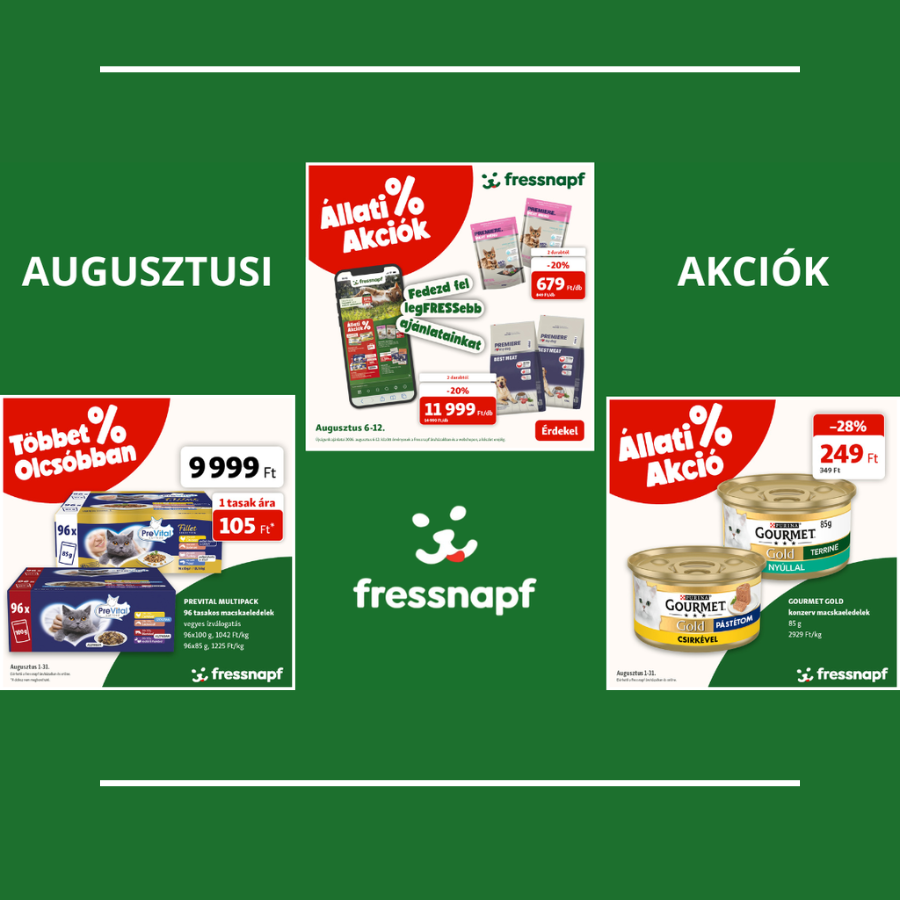 Fressnapf: Augusztusi akciók